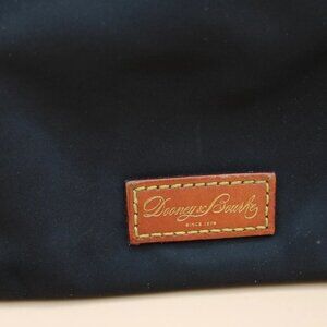 Dooney & Bourke North South Triple Zip Crossbody Bag black nylon w/brown leather